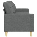 Canapé à 3 places Gris foncé 210 cm Tissu – Image 3