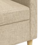 Canapé à 3 places Crème 210 cm Tissu – Image 5