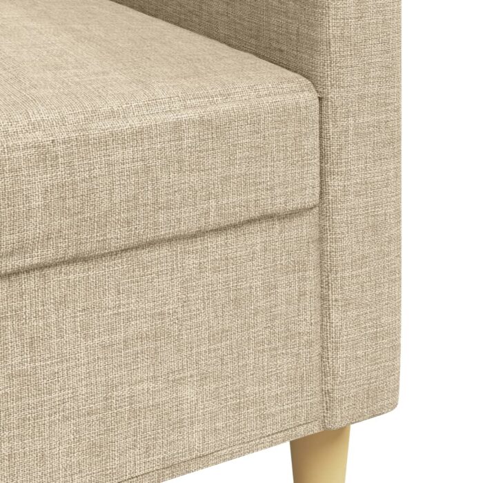 Canapé à 3 places Crème 210 cm Tissu – Image 5