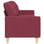 Canapé à 3 places Rouge bordeaux 210 cm Tissu – Image 3