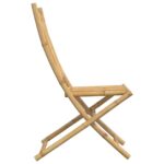 Chaises pliables de jardin lot de 6 46x66x99 cm bambou – Image 3