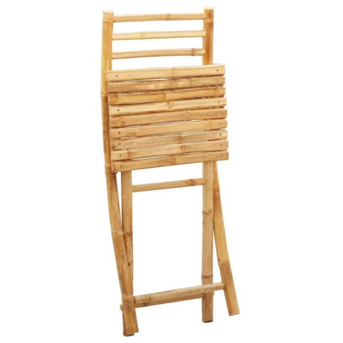 Chaises pliables de jardin lot de 6 43x54x88 cm bambou – Image 5