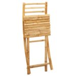 Chaises pliables de jardin lot de 8 43x54x88 cm bambou – Image 5