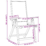 Chaises pliables de jardin lot de 6 bois d'acacia et textilène – Image 6