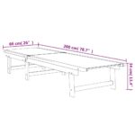 Chaises longues lot de 2 noir bois d'acacia solide et textilène – Image 6