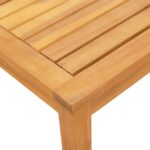 Chaises longues lot de 2 table bleu bois d'acacia et textilène – Image 6