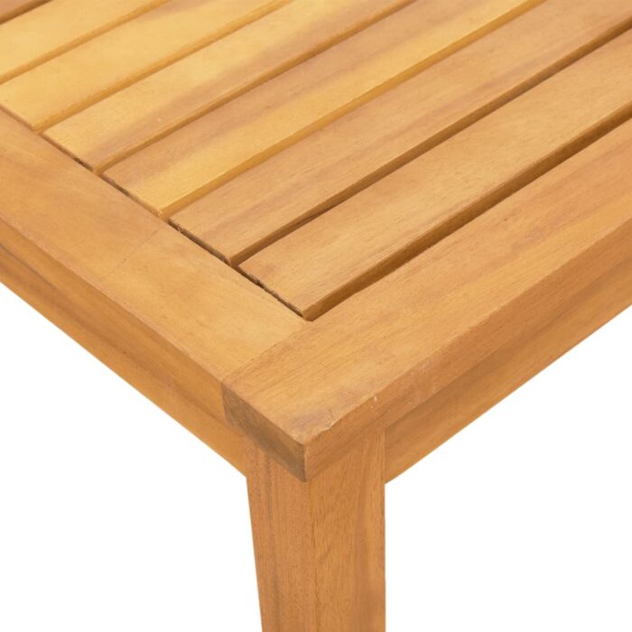 Chaises longues lot de 2 table bleu bois d'acacia et textilène – Image 6