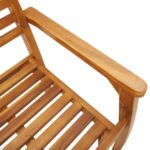 Chaises de jardin lot de 4 59x55x85 bois massif d'acacia – Image 6