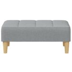Repose-pied gris clair 77x55x31 cm tissu – Image 2