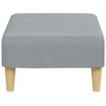 Repose-pied gris clair 77x55x31 cm tissu – Image 3