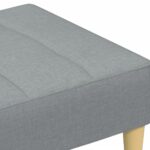 Repose-pied gris clair 77x55x31 cm tissu – Image 4