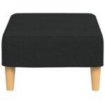 Repose-pied noir 77x55x31 cm tissu – Image 3