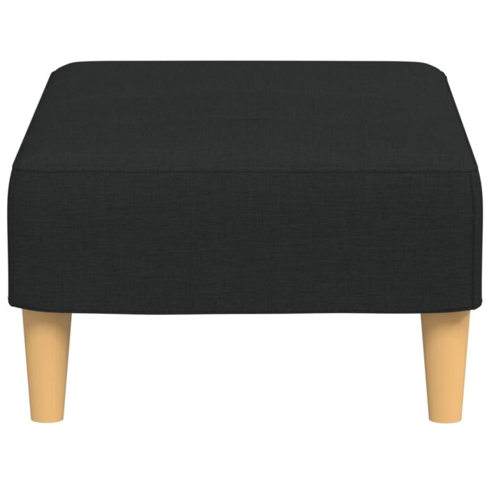 Repose-pied noir 77x55x31 cm tissu – Image 3