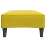 Repose-pied jaune 77x55x31 cm velours – Image 3