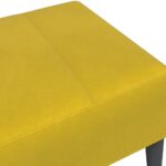 Repose-pied jaune 77x55x31 cm velours – Image 4