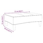 Repose-pied jaune 77x55x31 cm velours – Image 6