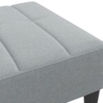 Repose-pied gris clair 77x55x31 cm tissu – Image 4