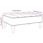 Repose-pied gris clair 77x55x31 cm tissu – Image 6