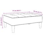 Repose-pied bleu 77x55x31 cm velours – Image 6