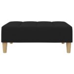 Repose-pied noir 77x55x31 cm tissu – Image 2