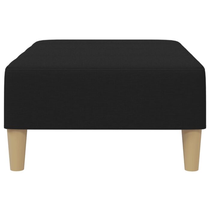 Repose-pied noir 77x55x31 cm tissu – Image 3
