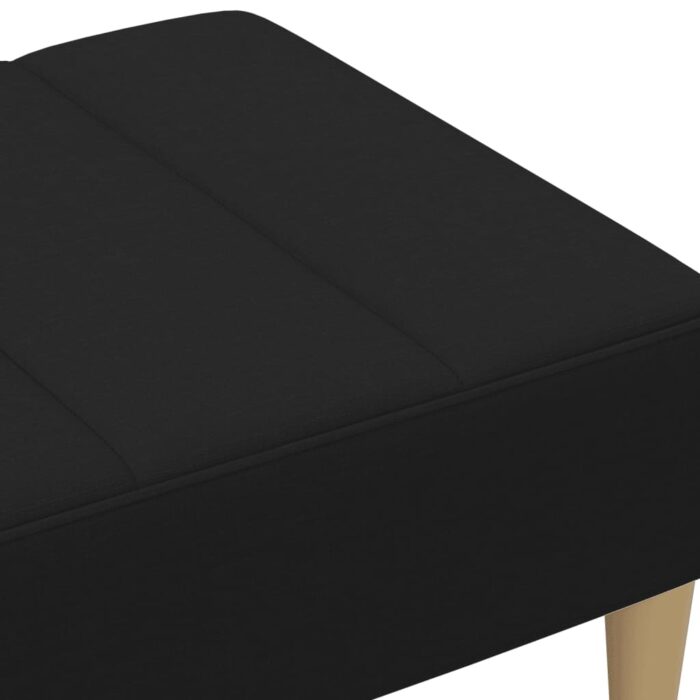 Repose-pied noir 77x55x31 cm tissu – Image 4