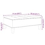 Repose-pied noir 77x55x31 cm tissu – Image 6