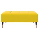 Repose-pied jaune 77x55x31 cm velours – Image 2