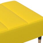 Repose-pied jaune 77x55x31 cm velours – Image 4