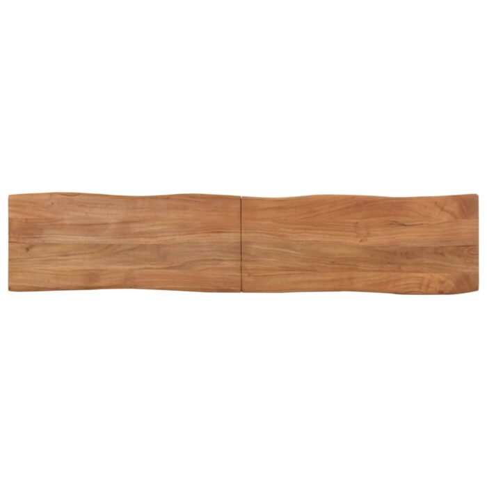 Banc 160 cm bois d'acacia massif et acier – Image 3