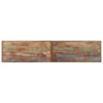 Banc 160 cm bois de récupération massif et acier – Image 3