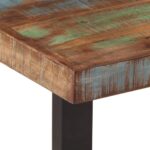 Banc 160 cm bois de récupération massif et acier – Image 4