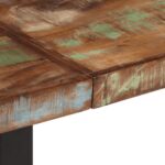 Banc 160 cm bois de récupération massif et acier – Image 5