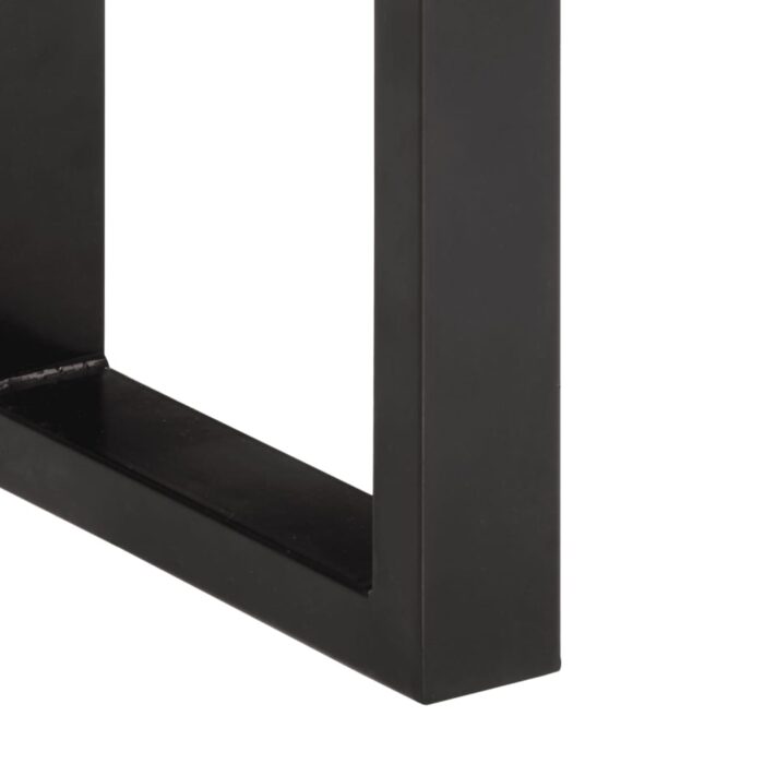 Banc 160 cm bois de récupération massif et acier – Image 6