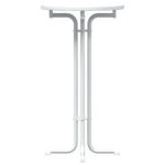 Table à manger blanc Ø60x110 cm bois d'ingénierie et acier – Image 2