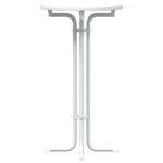 Table à manger blanc Ø60x110 cm bois d'ingénierie et acier – Image 3