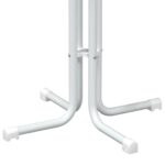 Table à manger blanc Ø60x110 cm bois d'ingénierie et acier – Image 6