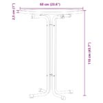 Table à manger blanc Ø60x110 cm bois d'ingénierie et acier – Image 7