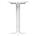 Table à manger blanc Ø70x110 cm bois d'ingénierie et acier – Image 3