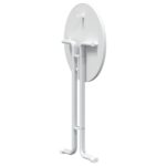 Table à manger blanc Ø70x110 cm bois d'ingénierie et acier – Image 4