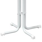 Table à manger blanc Ø70x110 cm bois d'ingénierie et acier – Image 6