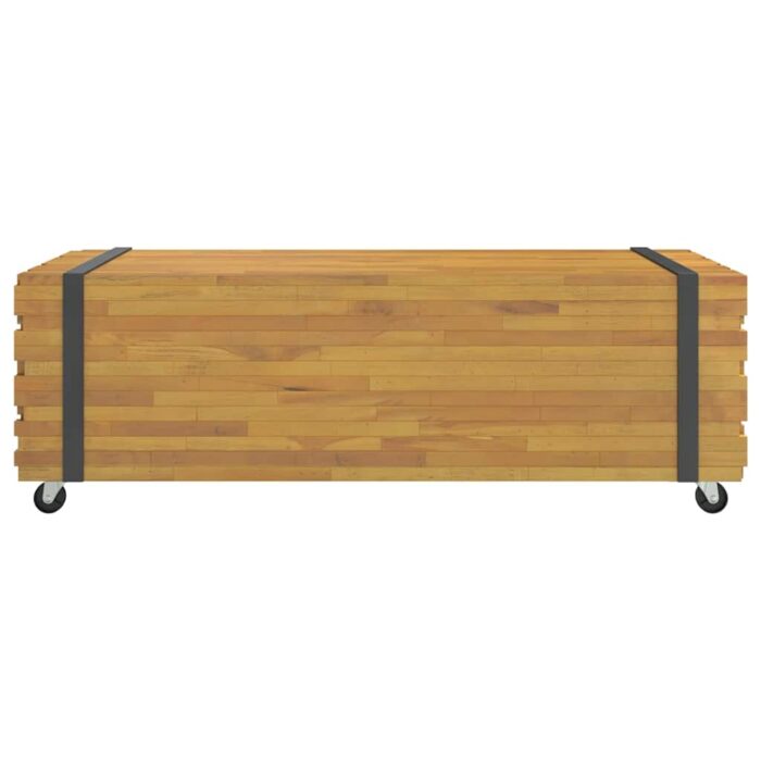 Table basse 110x45x35 cm bois massif de teck – Image 2