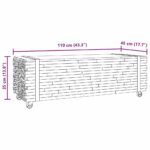 Table basse 110x45x35 cm bois massif de teck – Image 6