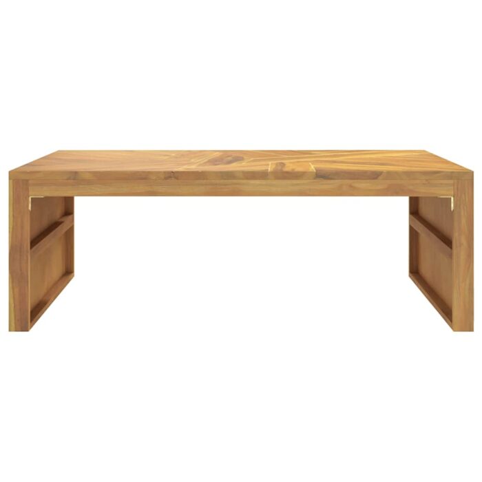 Table basse 110x60x38 cm bois de teck solide – Image 2
