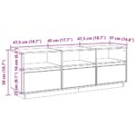 Meuble TV cire marron 140x37x50 cm bois pin massif – Image 10