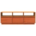 Meuble TV cire marron 140x37x50 cm bois pin massif – Image 4