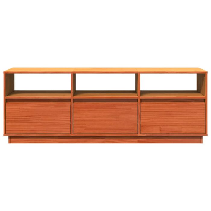 VXL8721102631269_g_en_hd_4.jpg Meuble TV cire marron 140x37x50 cm bois pin massif – Image 4