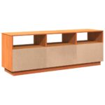 Meuble TV cire marron 140x37x50 cm bois pin massif – Image 6