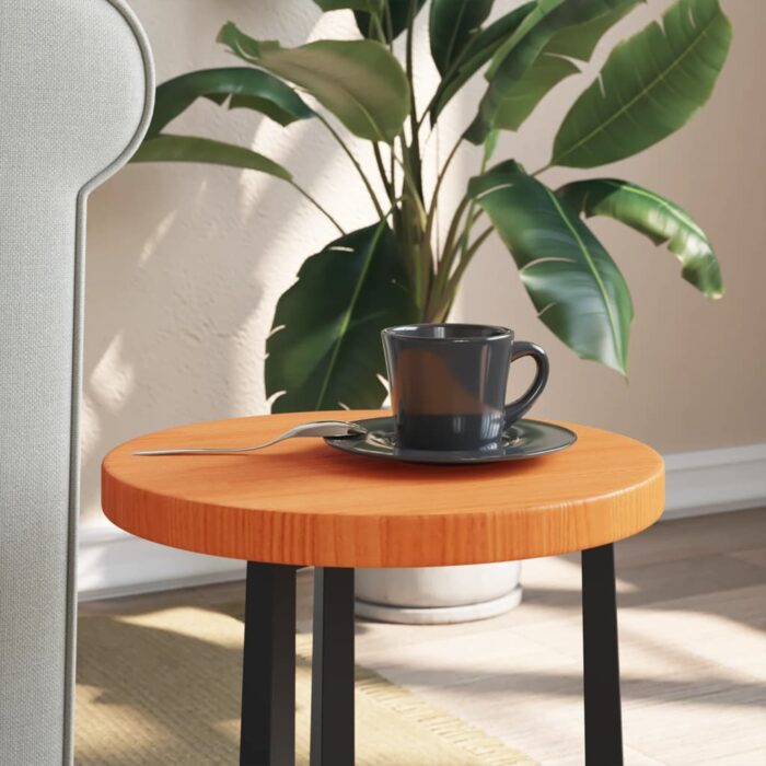 VXL8721102631283_m_en_hd_1.jpg Dessus de table rond cire marron Ø30x2,5 cm bois de pin massif – Image 1