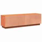 Meuble TV cire marron 140x35x40 cm bois pin massif – Image 6